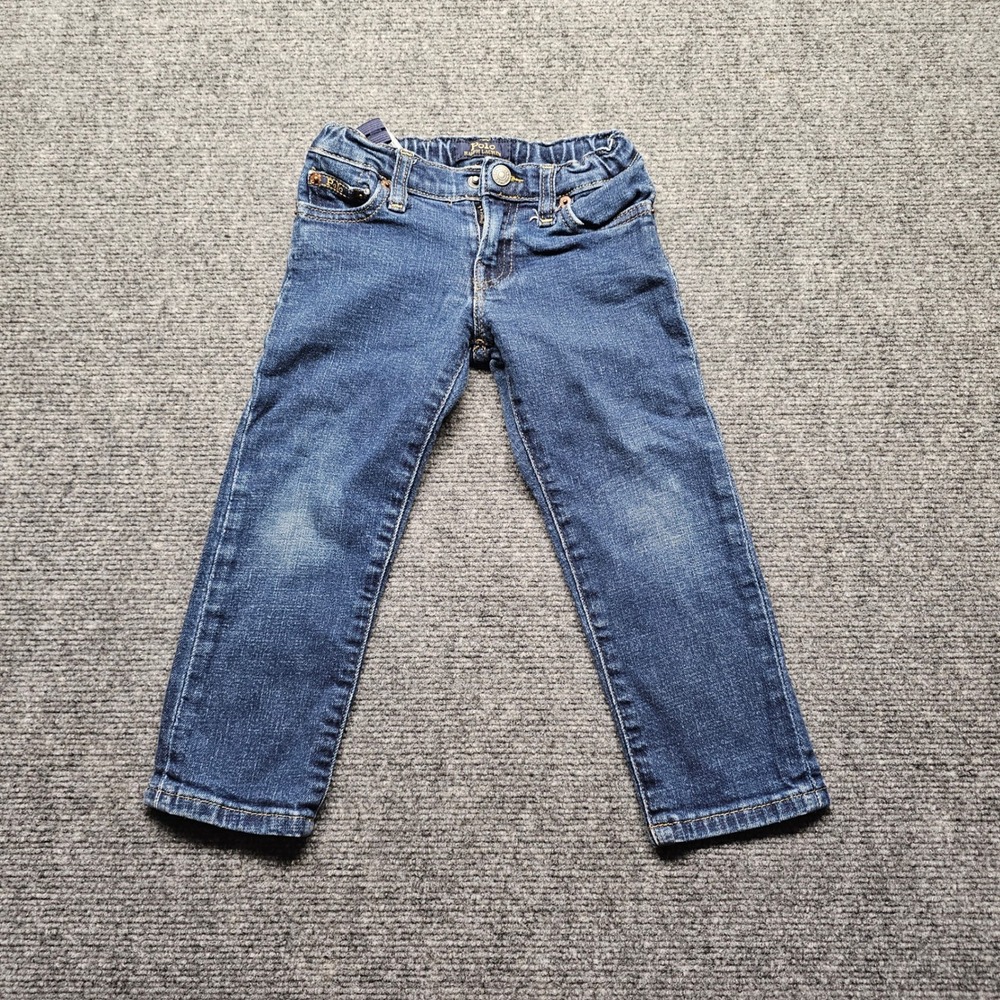 Polo Ralph Lauren Kids Blue Denim Jeans Adjustable Waist Size 4T